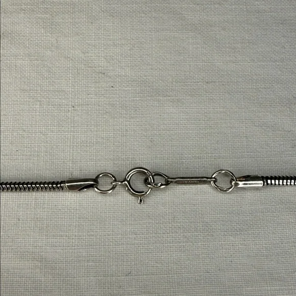 Tiffany & Co. 1837 Bar Pendant Necklace – Sterling Silver, 18" Snake Chain - Picture 6 of 6